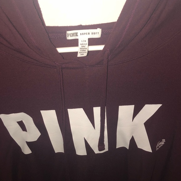 PINK VICTORIA’S SECRET SHIRT HOODIE - Picture 2 of 3